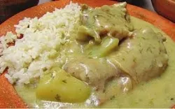 Pollo en crema y loroco guatemalteco